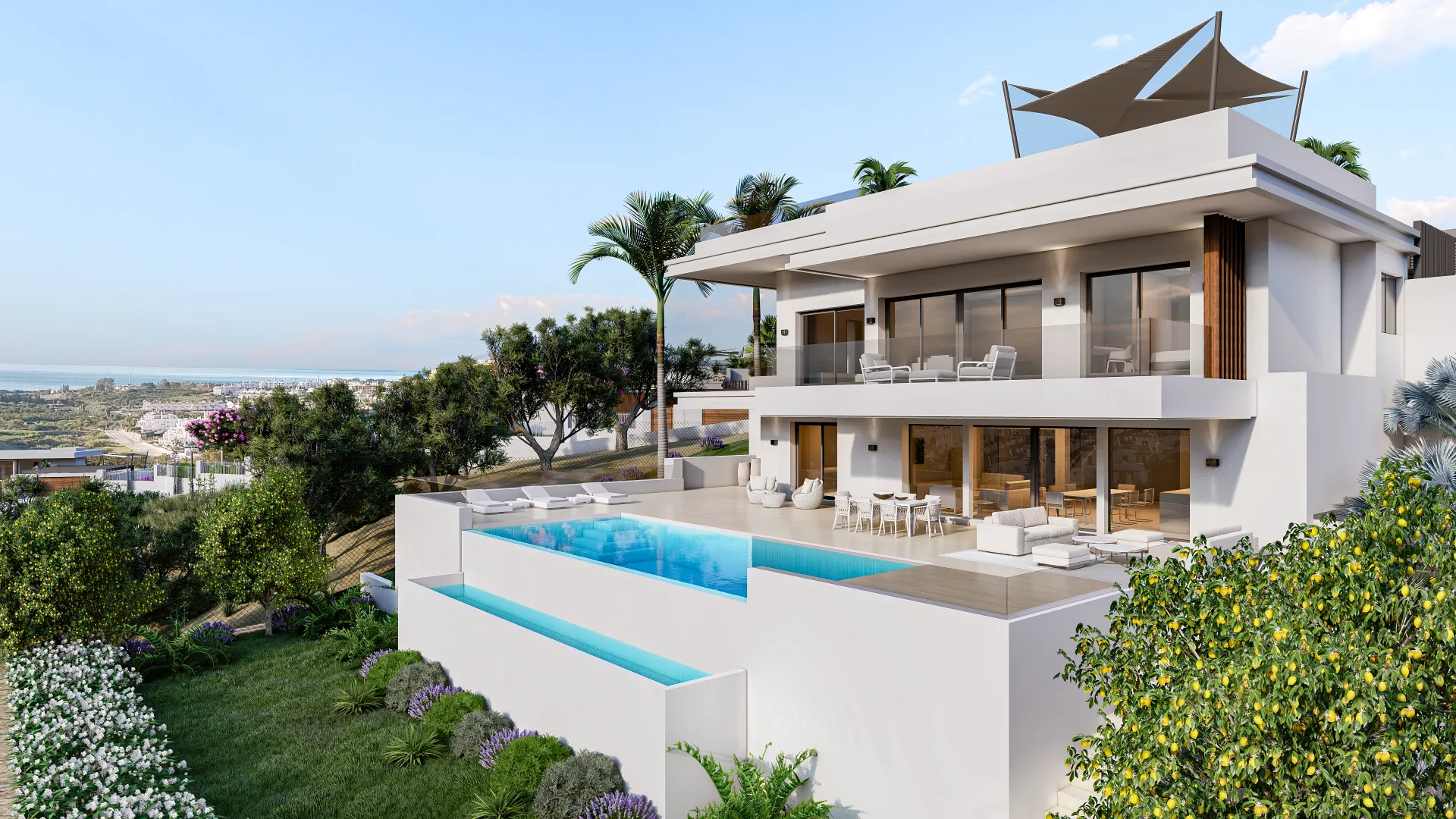 Villa 2 in La Resina 6IX: Luxurious contemporary villa with sunrise views and exclusive access to the golf course