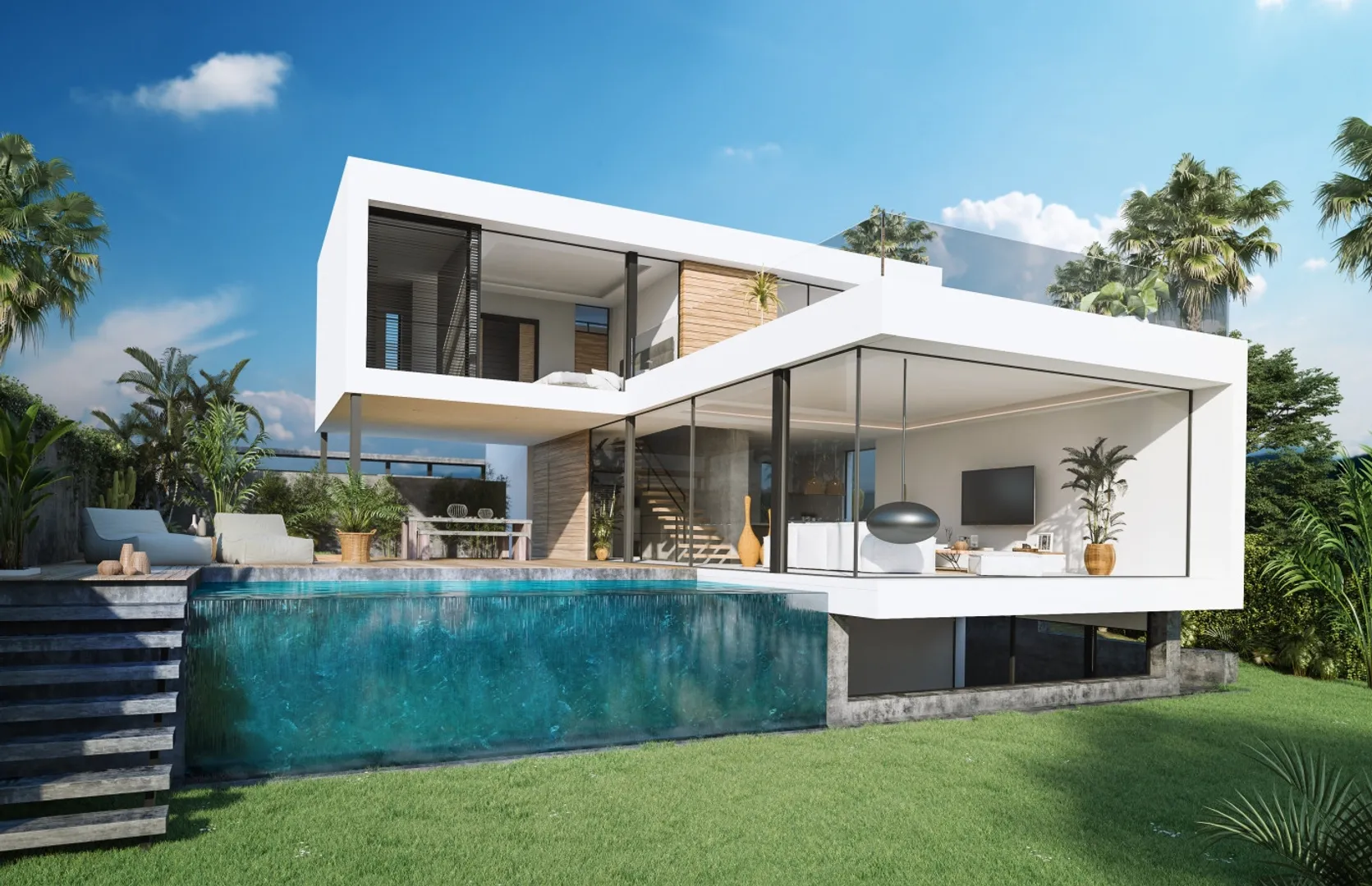 Luxury villas next to El Campanario Golf Club