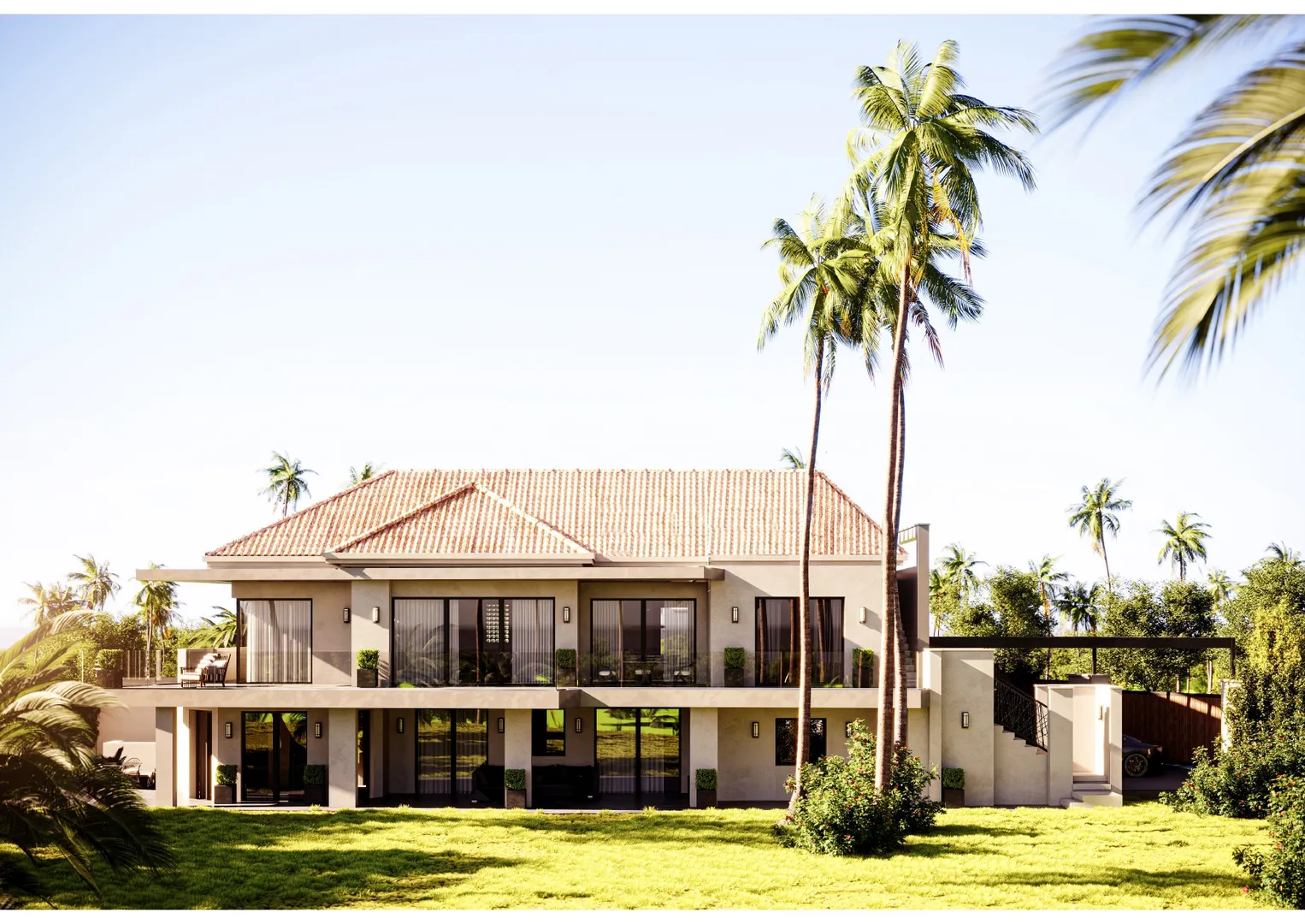 Modern villa in Nagüeles with sea and mountain views