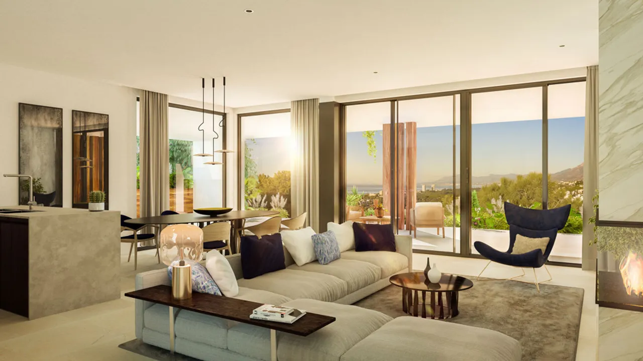 Moderno Apartamento en Primera Línea de Golf con Vistas al Mar en Marbella image 1