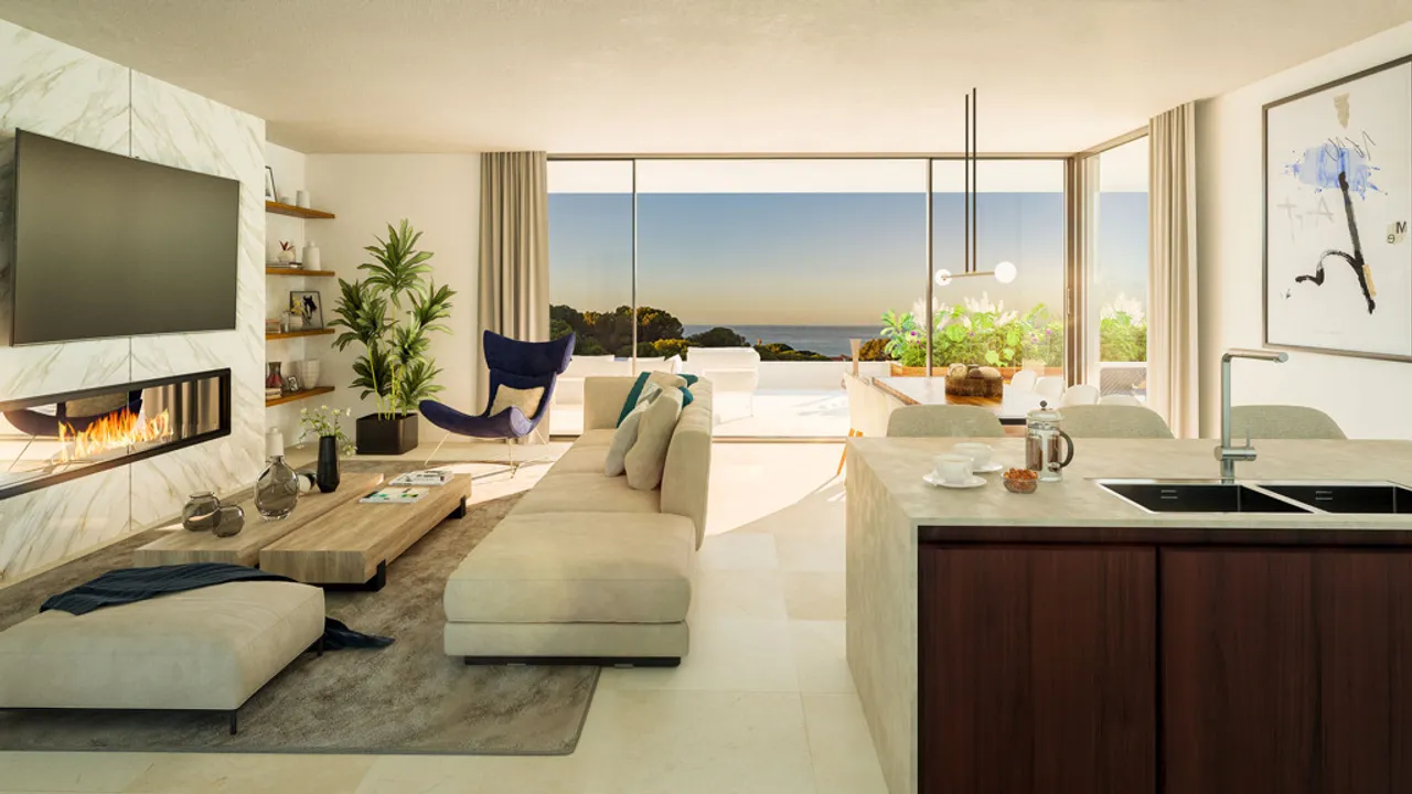 Moderno Apartamento en Primera Línea de Golf con Vistas al Mar en Marbella image 2